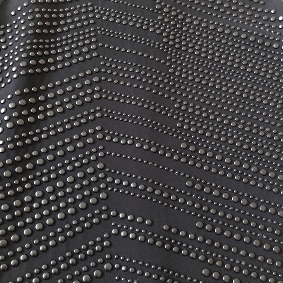 ALC Black Studded Top Sleeveless Size 4 - Picture 12 of 12